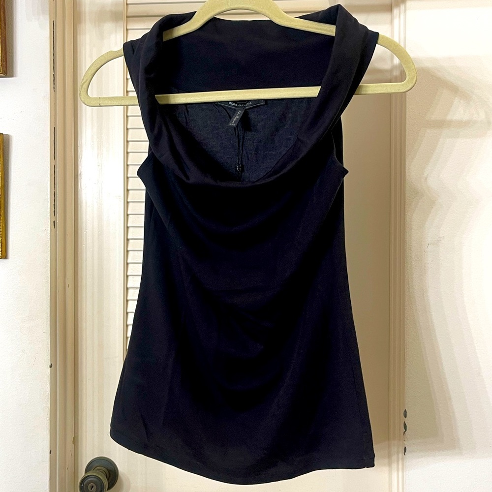 BCBG NWT Off the Shoulder or Boat Neck Black Tank